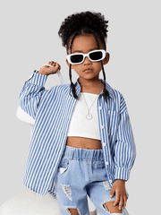 Camisa listrada de manga comprida - Infantil