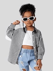 Camisa listrada de manga comprida - Infantil