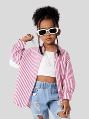 Camisa listrada de manga comprida - Infantil