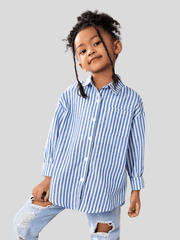 Camisa listrada de manga comprida - Infantil