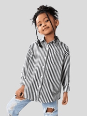 Camisa listrada de manga comprida - Infantil