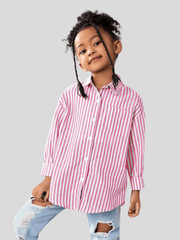 Camisa listrada de manga comprida - Infantil