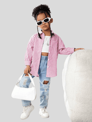 Camisa listrada de manga comprida - Infantil