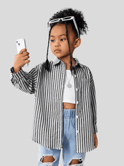 Camisa listrada de manga comprida - Infantil