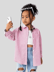 Camisa listrada de manga comprida - Infantil