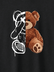 Camiseta Casual Preta - Style Bear Premium