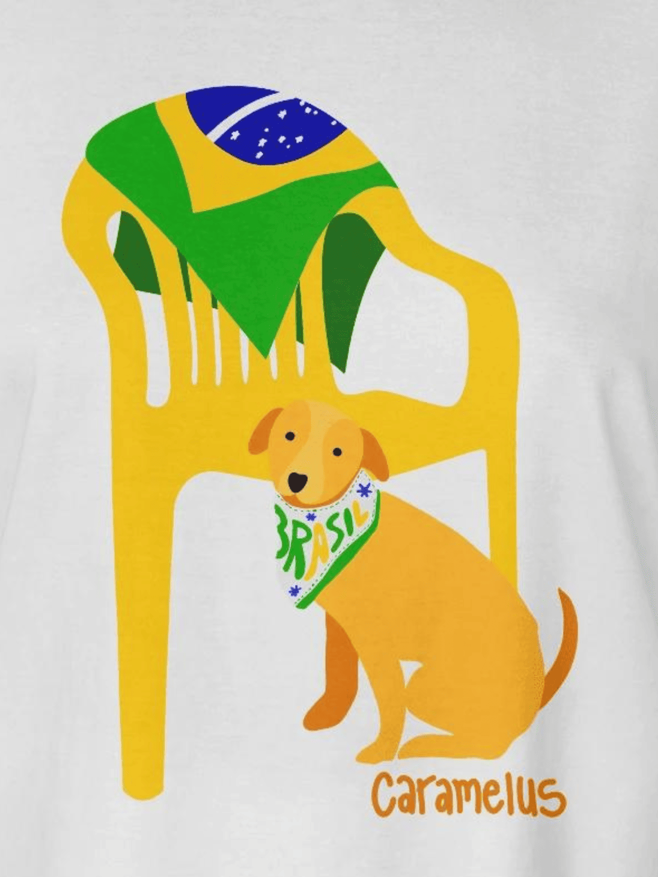 Camiseta Brasil Stylish - Cachorro Caramelo