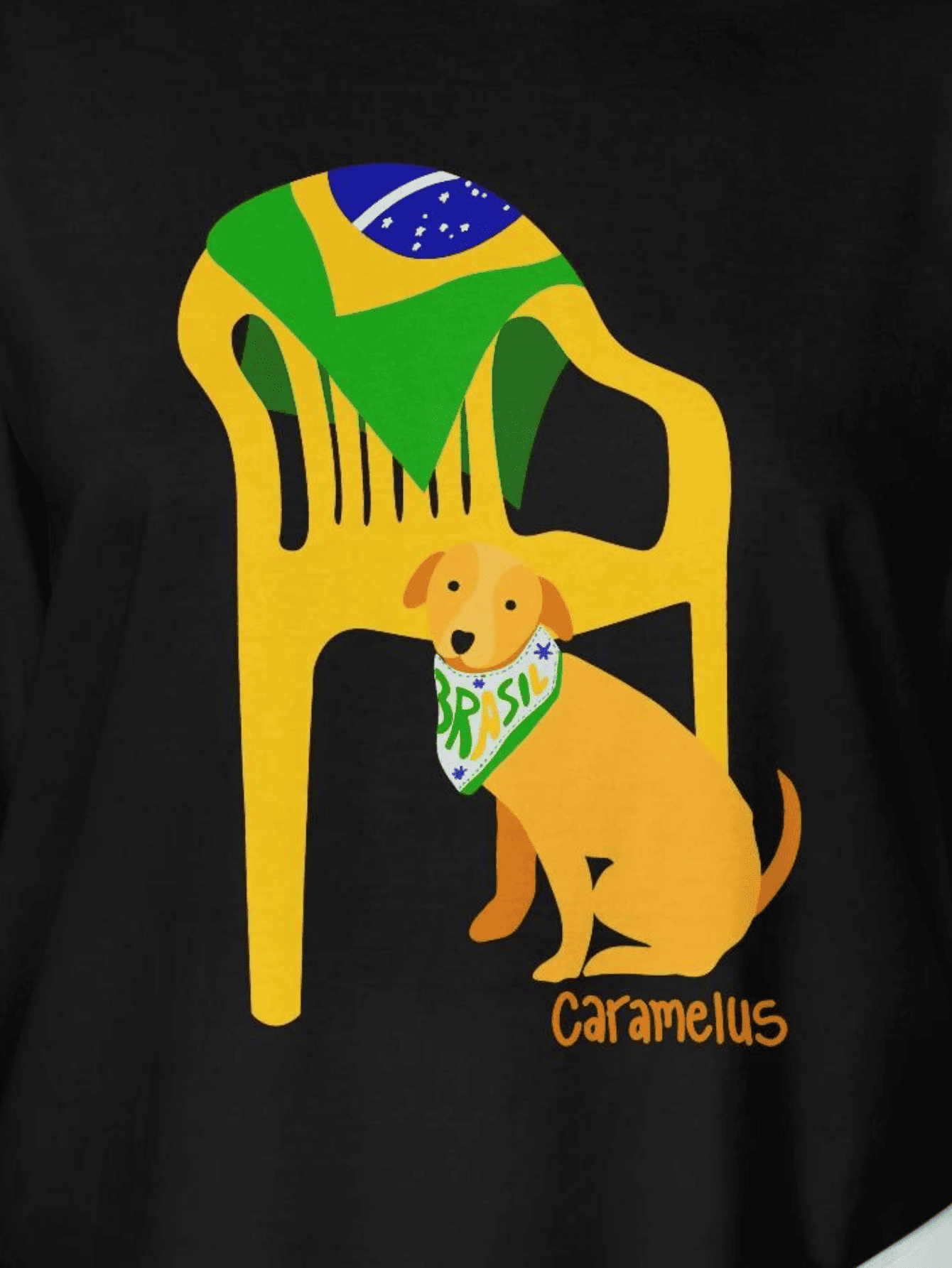 Camiseta Brasil Stylish - Cachorro Caramelo